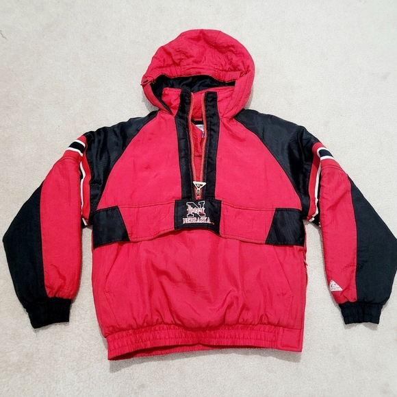 Vintage Nebraska Huskers Pullover Jacket Youth L (14-16) Or Adult S/M Quilted - Picture 5 of 14